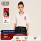 Teenie Weenie小熊短袖T恤女2025年春夏新款刺繡學(xué)院風(fēng)短袖打底衫上衣 象牙白 M 165