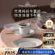 RoyalCopenhagen[結婚禮物]皇家哥本哈根白色半蕾絲兩碗三盤(pán)雙人食套餐