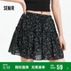 森馬（Semir）半身裙女碎花雪紡俏皮森系2025夏季設(shè)計(jì)感木耳邊蓬蓬109325120001