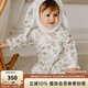 OAK FAMILY夾棉連體衣嬰兒棉服秋冬裝新生兒保暖百天男女寶寶柔暖滿月衣服 含帽子 愛(ài)麗絲花園【斜襟款】 80cm