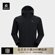 凱樂石（KAILAS）軟殼衣戶外登山耐磨彈力透氣輕量防風(fēng)連帽外套男 KG2439125 M8男款-玄青黑 L