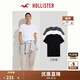 HOLLISTER25夏新款3件裝經(jīng)典小海鷗棉質(zhì)正肩T恤男女裝KI324-5118 黑白灰 S (175/92A)