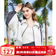 百圖betu女裝春夏新款防曬服輕薄時(shí)髦拼接防曬衣外套女2403T66 米白 S