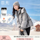 香影灰色羽絨服女2024冬季新款設計感保暖短款顯高羽絨衣 灰色 M