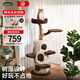 獸牌樹屋貓爬架大型貓樹貓窩一體實木貓抓柱小戶型貓架子豪華貓屋別墅 樹屋貓爬架【經(jīng)典色】