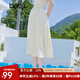 百圖betu女裝2025夏季新款半身裙高腰松緊腰顯瘦百搭A(yù)字裙子女2506T51 杏色 M
