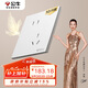 公牛（BULL）開(kāi)關(guān)插座 G57系列10A斜五孔插座86型G57Z223A 暮雪白十只裝