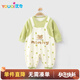 優(yōu)奇嬰兒衣服男女寶寶春秋長(cháng)袖連體衣嬰幼兒早秋外出假兩件哈衣爬爬服