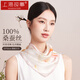 上海故事女士真絲絲巾緞面小方巾100%桑蠶絲圍巾禮盒生日禮物 雅頌粉荷