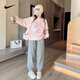NIKE耐克女童秋季套裝 2025新款男童運動(dòng)套裝兒童秋裝衣服兩件套長(cháng)袖 櫻花粉 【100%純棉】 150 /M 【建議身高140-152cm】