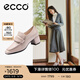愛(ài)步（ECCO）樂(lè )福鞋女 25年新款優(yōu)雅淺口正裝單鞋粗跟高跟鞋女 型塑291903 灰粉色29190301386 37