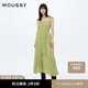 moussy 女裝新品海濱度假風(fēng)格紋木耳吊帶連衣裙028HSS30-2011 035花紋綠色 M 00002