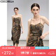 COCOBELLA[清平樂(lè)]新中式緞面印花吊帶裙夏國(guó)風(fēng)連衣裙FR0012 清平樂(lè) M
