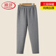 浪莎（LangSha）秋冬中老年保暖褲男純棉大碼老人棉褲加厚夾棉單件秋褲寬松襯褲 男A（保暖 褲）深灰 XL 建議105-130斤