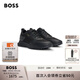 BOSS博斯【禮物】男士品牌標識裝飾混合材質(zhì)運動(dòng)鞋JONAH 007-黑色 42