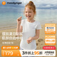 moodytiger女童短袖T恤涼感防曬夏季兒童T恤童裝輕薄速干彈力簡約修身運動衣
