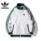 ADIDAS TECHFIT阿迪達斯時(shí)尚運動(dòng)三葉草夾克情侶春秋潮流韓版條紋百搭休閑外套 阿迪白色-三葉草 M 阿迪M