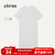 ubras【特賣(mài)】云棉短袖家居服舒適睡衣女睡裙舒適抗靜電防螨蟲(chóng) 白色 L