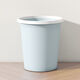 瑾則（JINZE）歐式家用條紋垃圾桶客廳臥室廚房廁所衛生間辦公室無(wú)蓋帶壓圈紙簍 北歐藍 中號