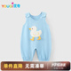 優(yōu)奇嬰兒衣服春秋季男女寶寶洋氣背心連體衣兒童外出百搭背帶褲子哈衣