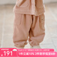 OAK FAMILY冬季兒童燈芯絨束腳百搭寬松長(zhǎng)褲男女寶寶保暖復(fù)古風(fēng)休閑褲 果粉色 90 cm