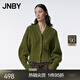 江南布衣（JNBY）【綿羊毛100%】提花針織衫短款鏤空毛衣肌理感開衫 351/青芥 M