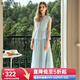 Olrain歐芮兒氣質(zhì)新中式套裝兩件套女新款夏裝時(shí)尚搭配一整套高級(jí)感 淺藍(lán)色 M