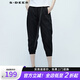 S.DEER圣迪奧2022女裝運動休閑松緊通勤飄帶長褲九分褲 黑色/91 M 165