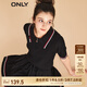 ONLY休閑時尚POLO領(lǐng)短袖短款針織衫女|123145001 H1Z 黑色 XS (155) 76A