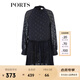 PORTS寶姿 商場(chǎng)同款新品女裝波點(diǎn)低腰縮褶連衣裙SL8D012KFP024 黎霧藍 M (6)