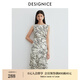 迪賽尼斯（DESIGNICE）2025年夏季新款清冷千金風(fēng)亞麻長裙氣質(zhì)優(yōu)雅收腰無袖連衣裙 花色 M