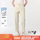 哈吉斯（HAZZYS）女裝 春季女士素色直筒通勤休閑褲女ATDSP0CAX02 乳白色IV 44 (165/76A 44)