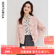 尚都比拉冬季圓領(lǐng)小香風(fēng)毛呢外套女小個(gè)子羊毛呢子大衣短款 粉色 M 