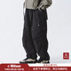藍(lán)岐NOTHOMMEBLUE秋季戶外三防弧線口袋工裝褲可調(diào)節(jié)束腳長(zhǎng)褲男 墨黑色 M