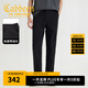 卡賓（CABBEEN）【吸濕速干】松緊帶設(shè)計休閑褲男2025夏季壓膠工藝衛(wèi)褲 煤黑色01 XL /180/52
