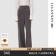 ELLASSAY歌力思秋季新款百搭直筒高腰休閑西褲女EWD343K00900 深霧灰 M