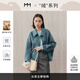麥檬商場(chǎng)同款MM麥檬22新款秋冬短款雙面毛呢羊毛大衣外套女5DA170811 湖蘭 S 155/80A 建議100-115斤