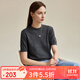 兆君2024秋冬純色簡(jiǎn)約精紡羊毛衫女半高領(lǐng)短袖打底薄針織衫 深空灰 L