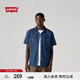 Levi's李維斯25年春夏新款男士復(fù)古美式時(shí)尚簡(jiǎn)約休閑短袖牛仔襯衫 藍(lán)色 L