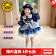 G.DUCKKIDS小黃鴨洛麗塔女童公主裙春秋款兒童生日蓬蓬裙朱迪兔子警官蛋糕裙 單裙子 110 尺碼4~5歲【100-110cm】