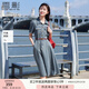 香影牛仔連衣裙女2025夏季新款復(fù)古法式收腰泡泡袖中長款翻領(lǐng)裙子 牛仔藍 L 165/88A/110-125斤