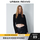 UR秋冬新款女裝休閑慵懶風(fēng)百搭短款圓領(lǐng)針織衫UYY940019 黑色 S