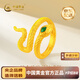 中國(guó)黃金（CHINA GOLD）古法足金999琺瑯靈蛇黃金戒指蛇年本命年送女友生日禮物 金重約7.8g