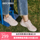 斯凱奇（Skechers）女鞋秋季增高休閑鞋緩震軟底運動(dòng)鞋時(shí)尚板鞋跑步鞋117224 白色/淺粉紅色/WLPK 37