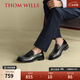 THOM WILLS新款便士樂福鞋2025夏季真皮豆豆鞋通勤皮鞋男鞋一腳蹬 黑色A1641 39 /6.5碼