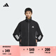 adidas休閑寬松三條紋撞色夾克外套男裝阿迪達(dá)斯官方輕運(yùn)動(dòng) 黑色     L