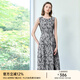 顏域百搭圓領(lǐng)背心裙女2025早春新款簡約通勤氣質(zhì)中長款無袖連衣裙 灰色 2XL