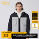 卡賓男裝工裝拼接棉衣外套春季款寬松棉服保暖時(shí)尚街頭H 煤黑色01 XL /180/52