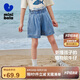 迷你巴拉女童短褲夏季寶寶花苞褲柔軟牛仔輕薄透氣褲子