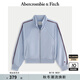 ABERCROMBIE & FITCH【毛圈布衛衣】女裝25秋冬新款美式復古小麋鹿外套KI152-5243 淺藍色 M (165/96A)